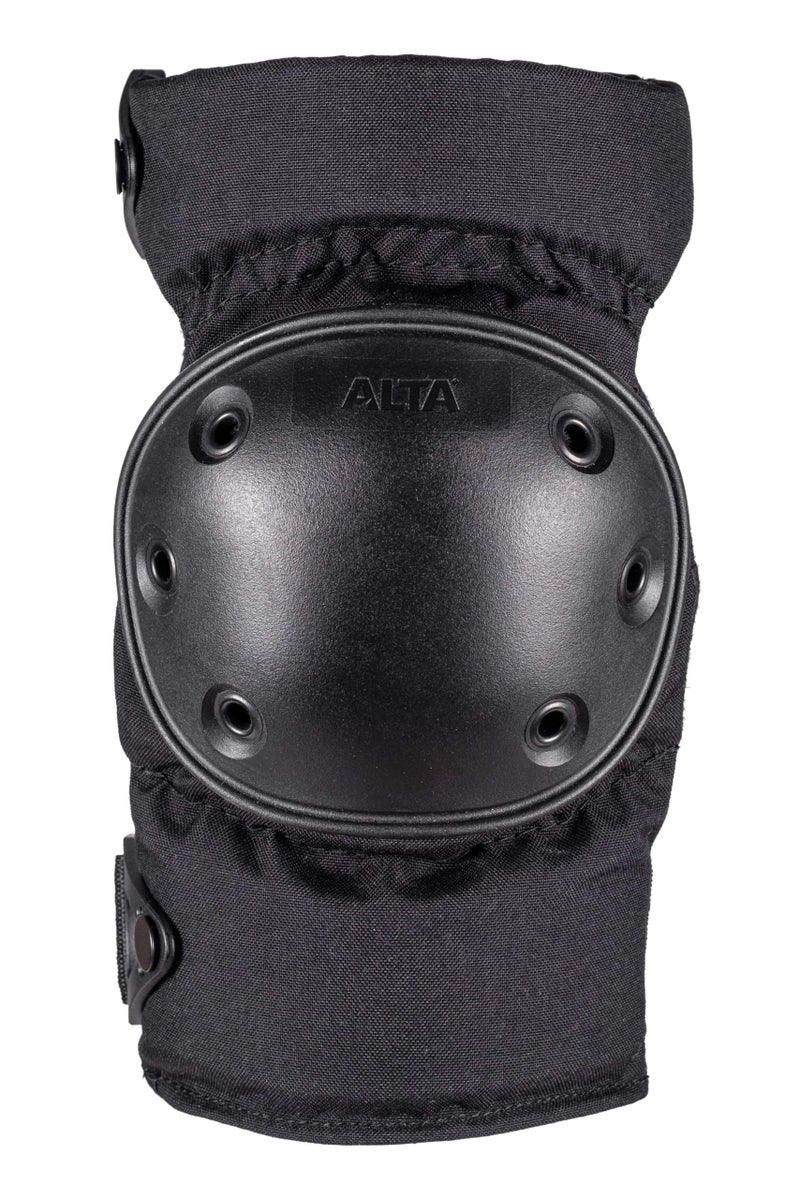 ALTA 52913.00 وسادة واقية للركبة AltaCONTOUR، قماش نايلون كوردورا أسود، إغلاق AltaLOK، غطاء مرن، دائري، أسود (زوج واحد)